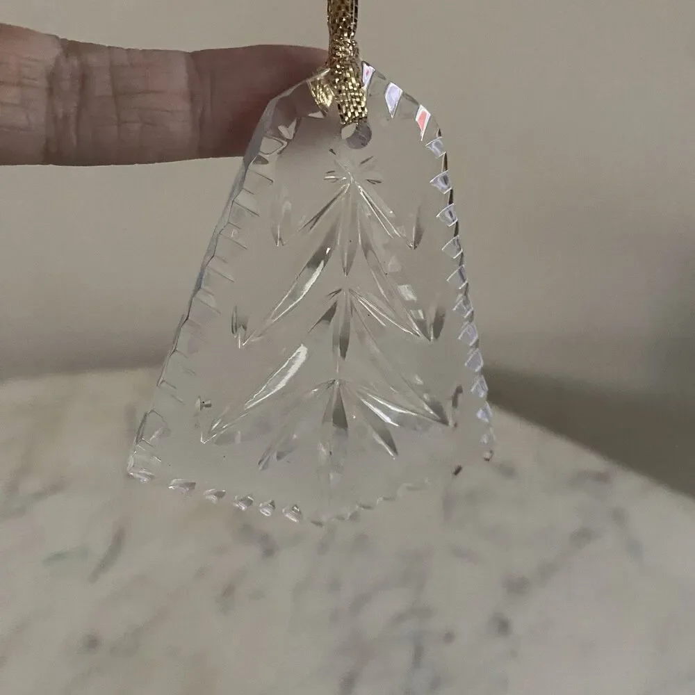 Waterford Crystal Christmas Ornament Tree With Candles Undated Excellent